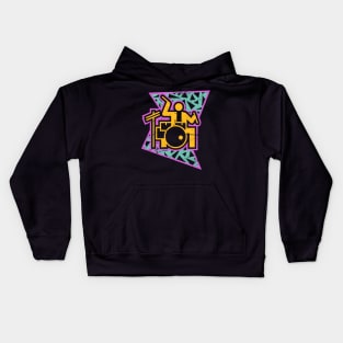 Rad 90s Drummer Kids Hoodie